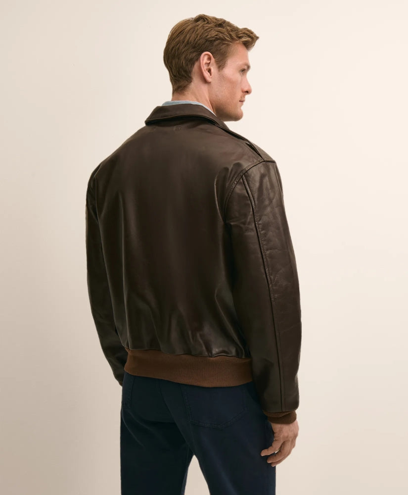 The Cockpit x Brooks Brothers A-2 Leather Flight Jacket | Brooks Brothers cheap