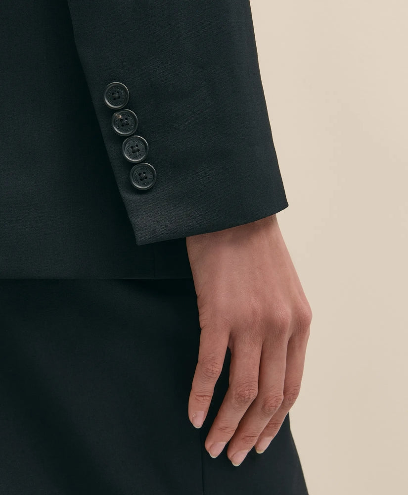 The Essentials Double-Breasted Peak Lapel Jacket in Wool Blend | Brooks Brothers online