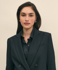 The Essentials Double-Breasted Peak Lapel Jacket in Wool Blend | Brooks Brothers online