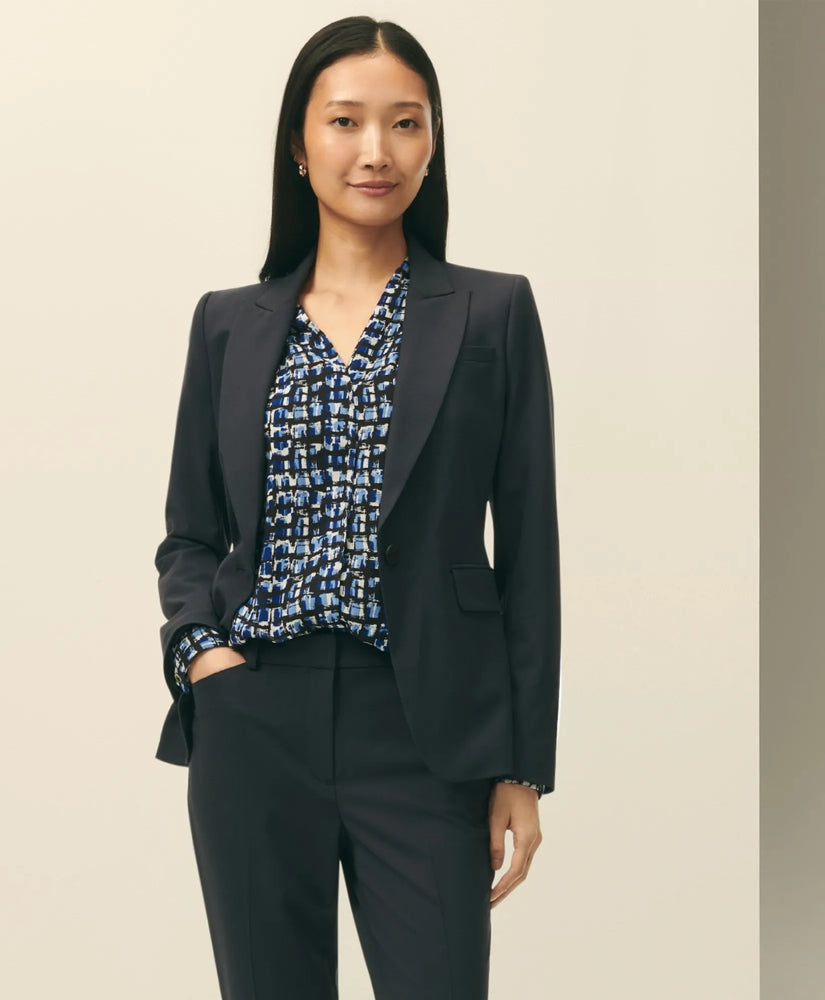 The Essentials Single-Breasted Peak Lapel in Wool Blend | Brooks Brothers for sale