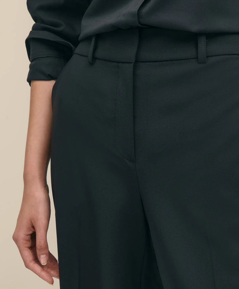 The Essentials Wide-Leg Trousers in Wool Blend | Brooks Brothers online shop
