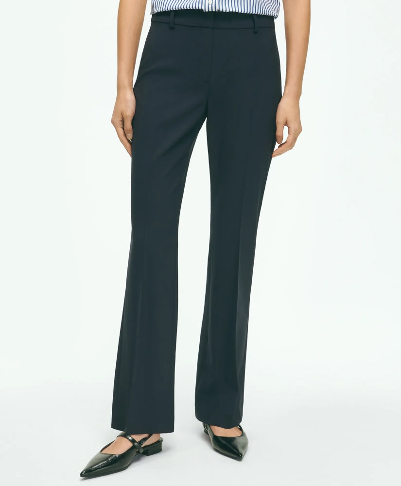 The Essentials Brooks Brothers Stretch Wool Flare Leg Trousers | Brooks Brothers sale