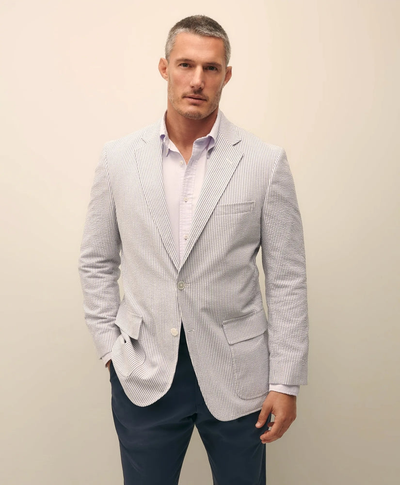 The No. 1 Sack Sport Coat in Cotton Seersucker | Brooks Brothers for sale