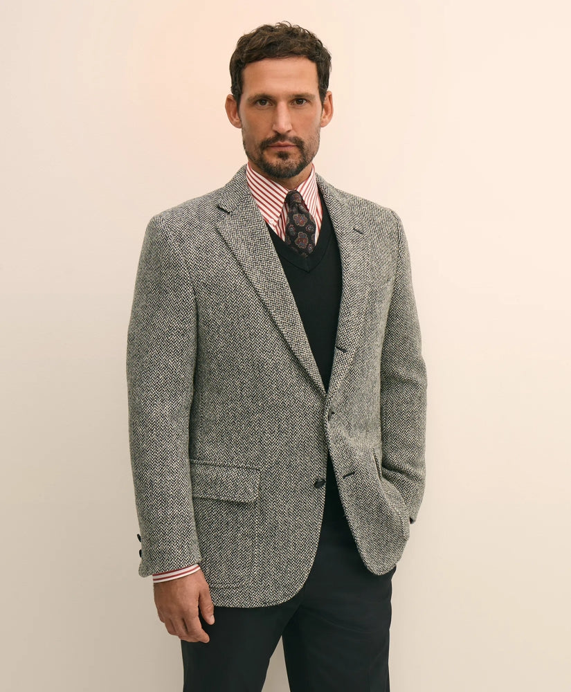 No. 1 Sack Sport Coat in Harris Tweed | Brooks Brothers on sale