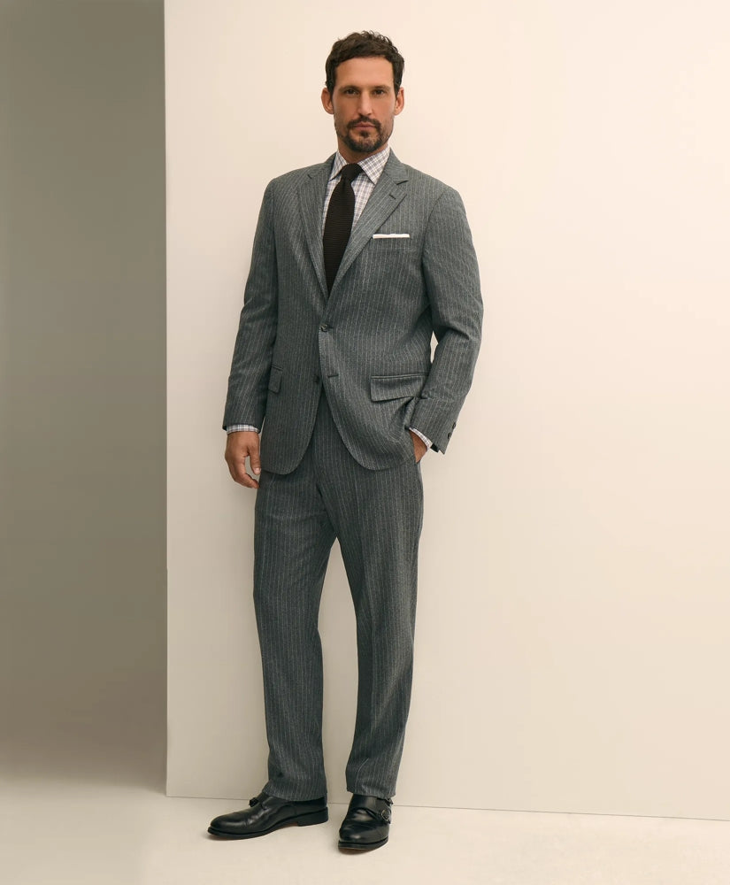 No. 1 Sack Suit in Pinstripe Wool Flannel | Brooks Brothers online shop