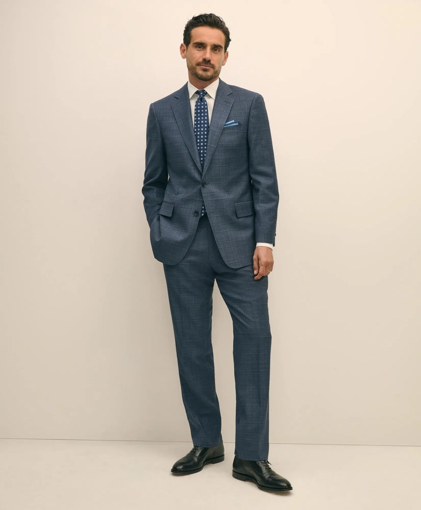 Traditional Fit Wool Check 1818 Suit | Brooks Brothers cheap