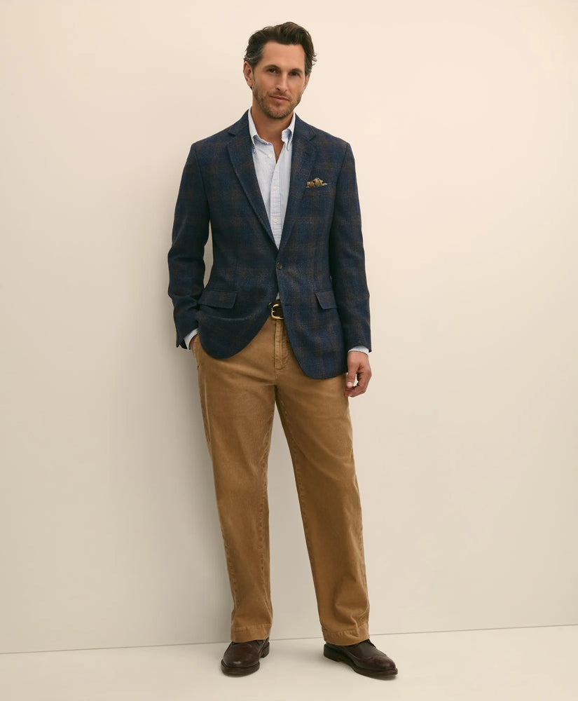 Traditional Fit Wool-Cotton-Silk-Cashmere Hopsack Check Sport Coat | Brooks Brothers sale
