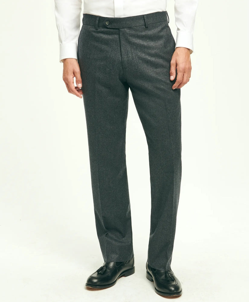 Traditional Fit Wool Flannel Dress Pants | Brooks Brothers discount