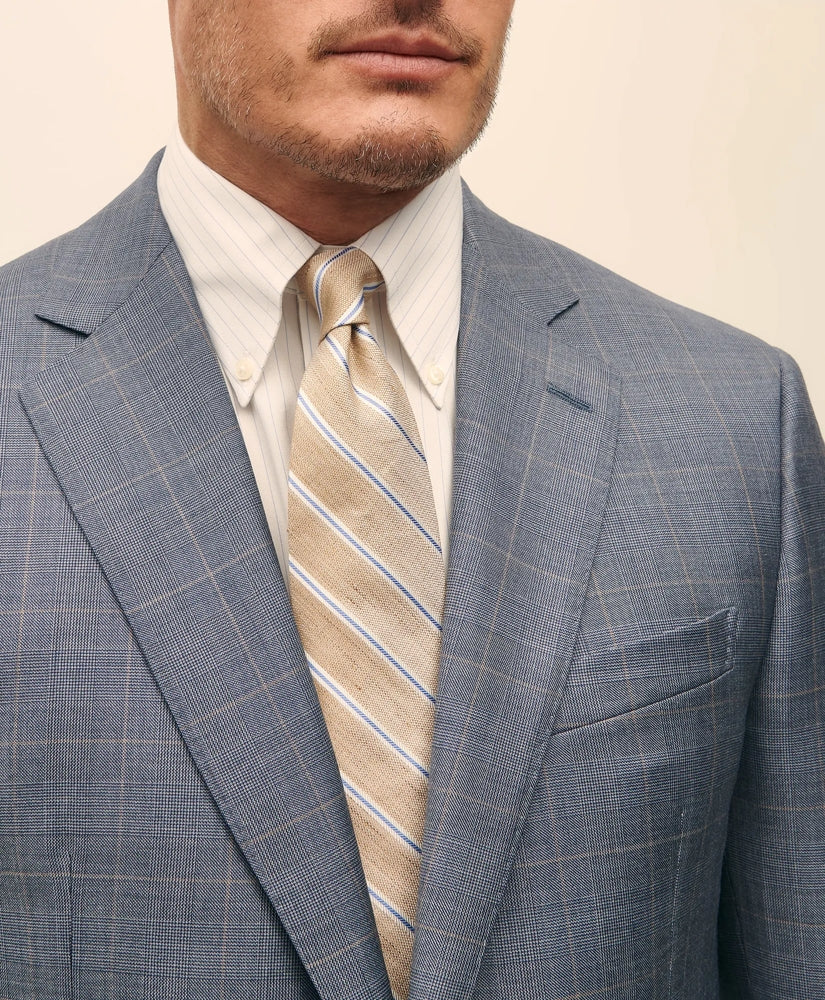 Traditional Fit Wool Overcheck 1818 Suit | Brooks Brothers on sale