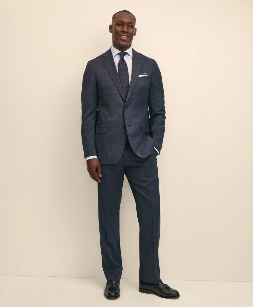 Traditional Fit Wool Windowpane 1818 Suit | Brooks Brothers online