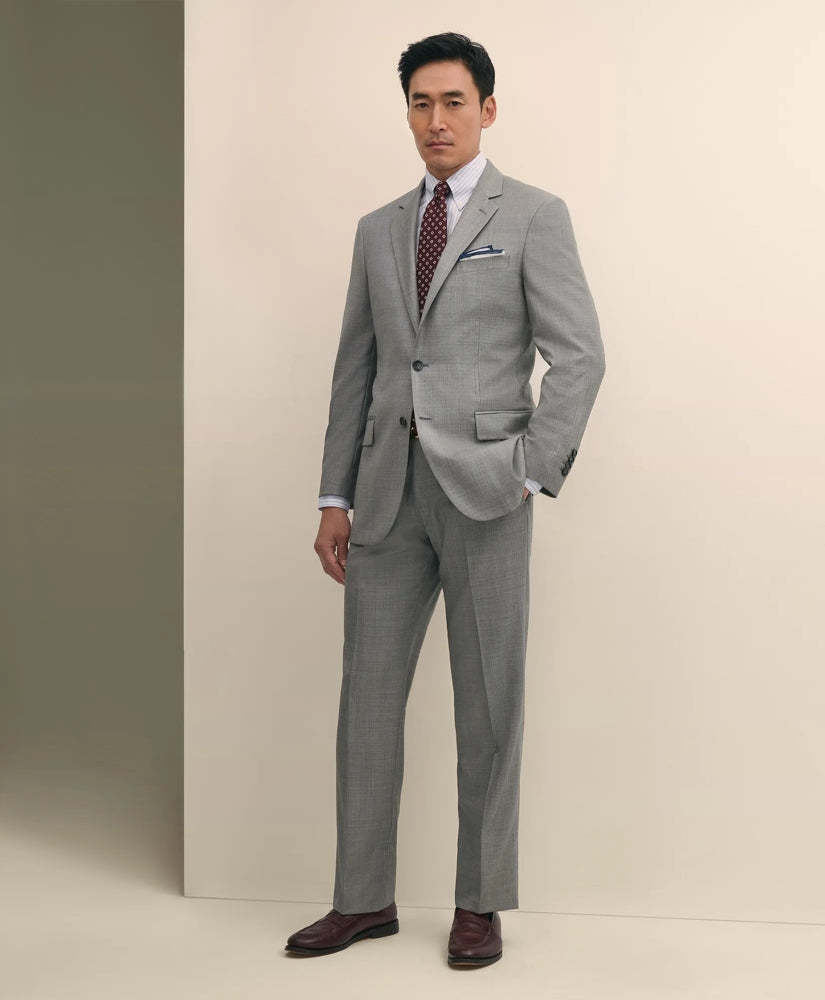 Traditional Fit Wool Sharkskin 1818 Suit | Brooks Brothers discount