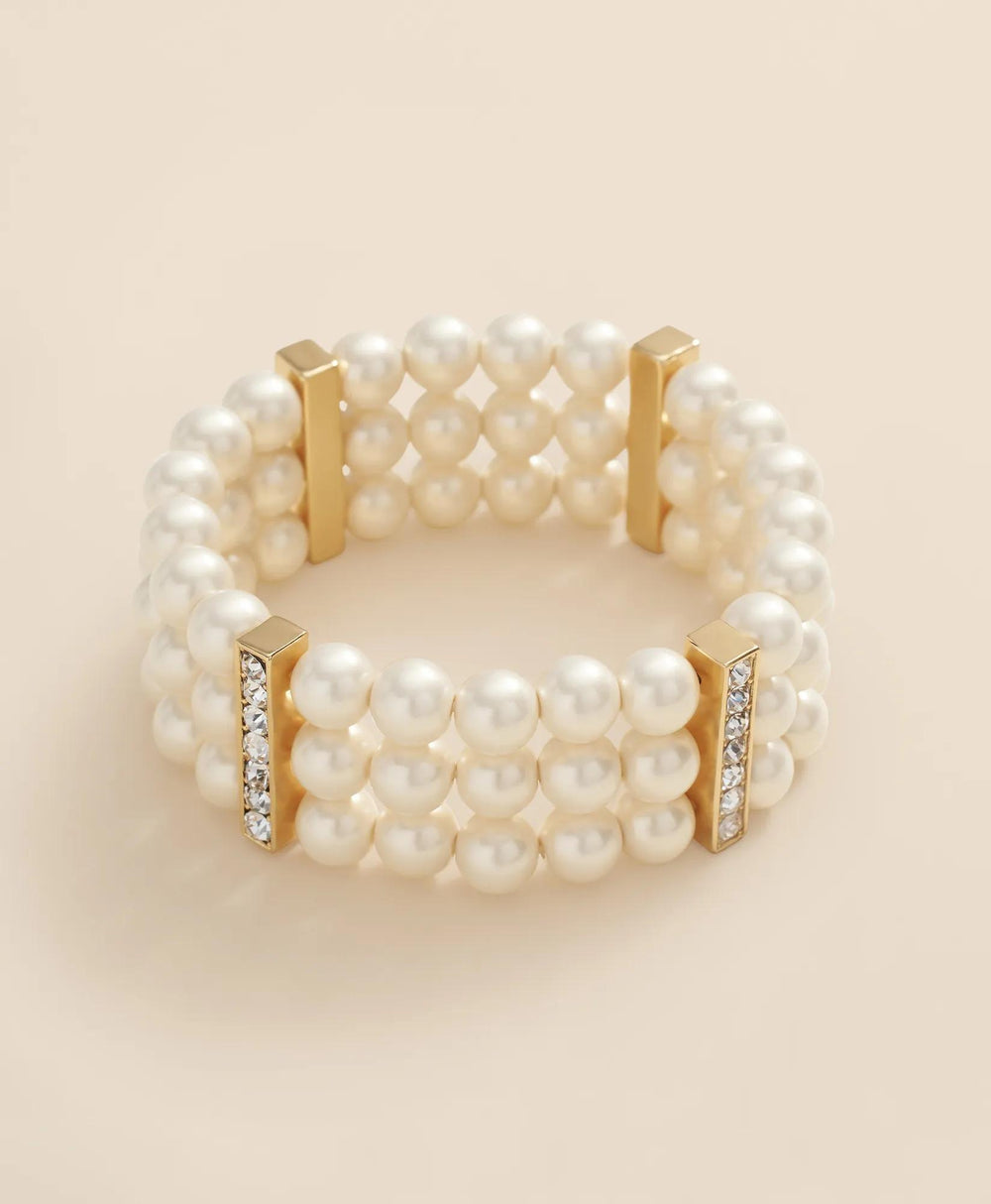 Triple Strand Stretch Faux-Pearl Bracelet | Brooks Brothers on sale