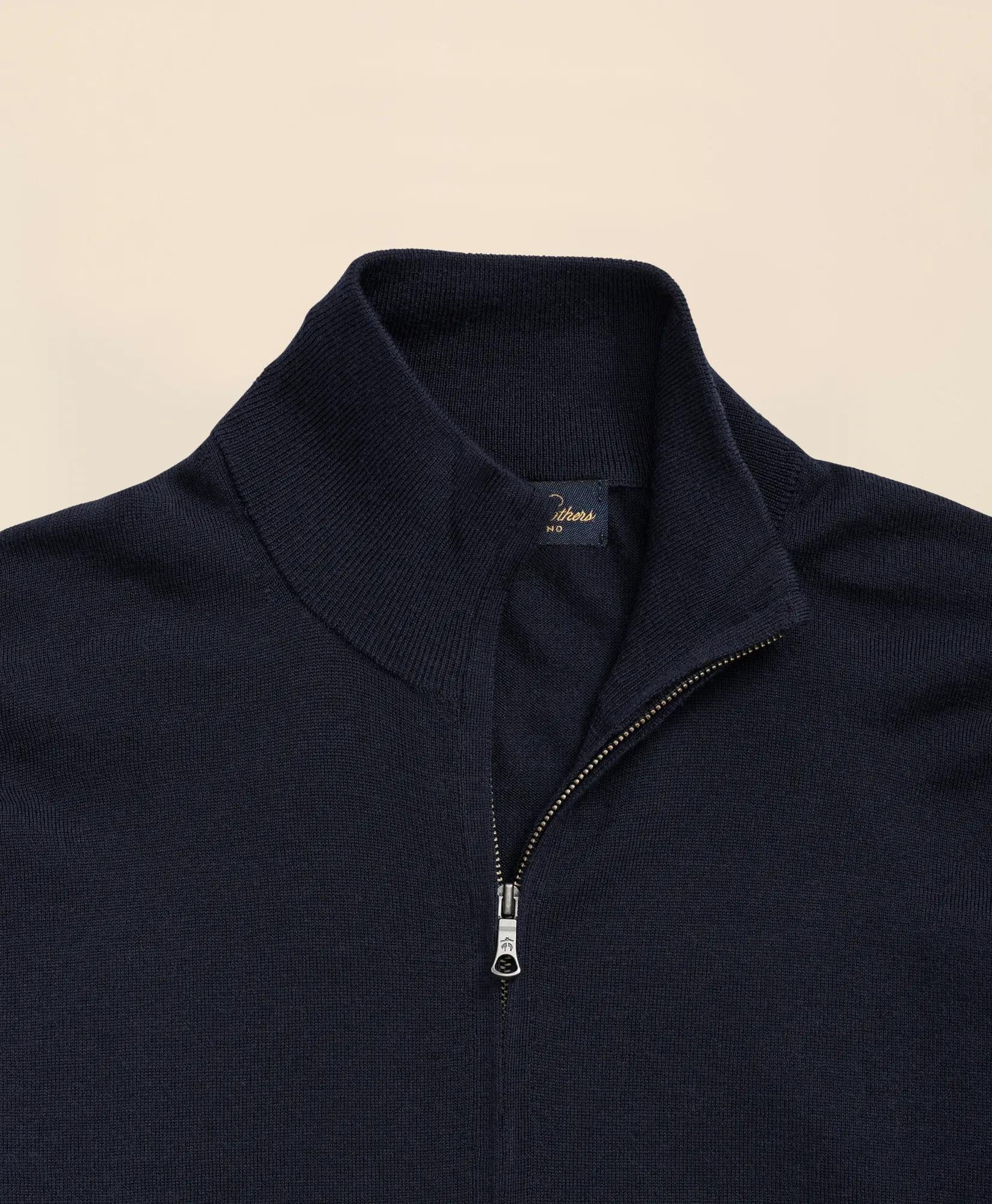 Ultimate Merino Wool Full Zip Sweater | Brooks Brothers cheap