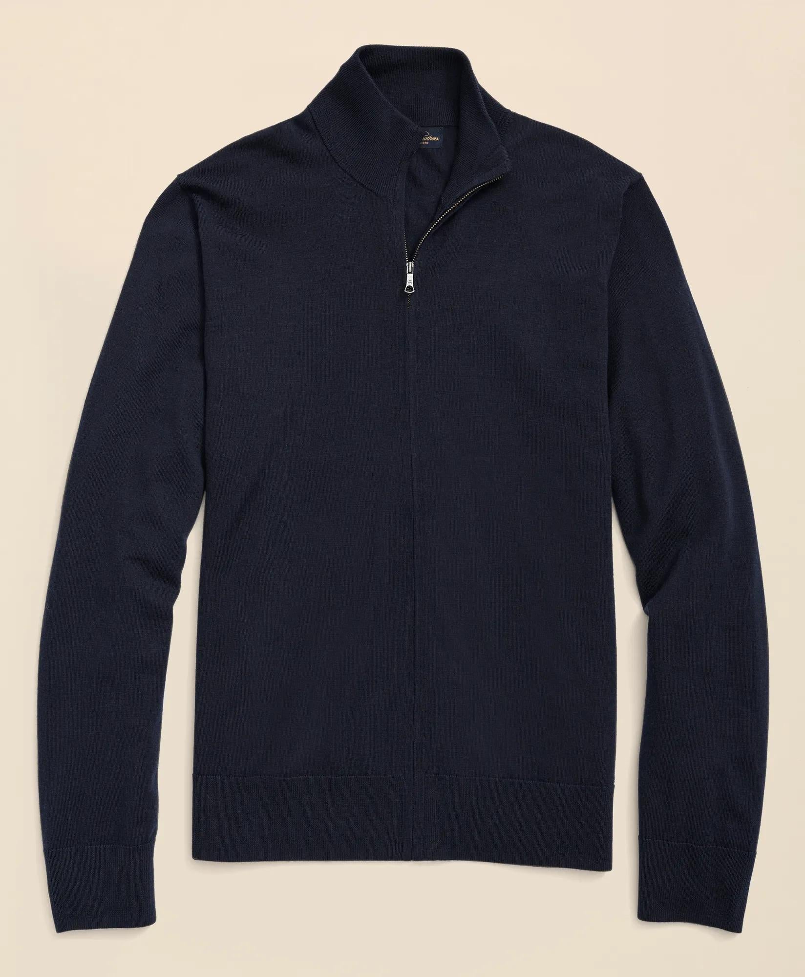 Ultimate Merino Wool Full Zip Sweater | Brooks Brothers cheap