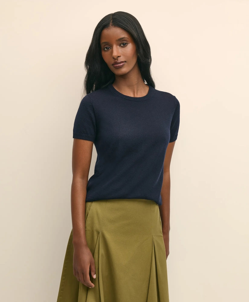 Ultimate Merino Wool Short-Sleeve Sweater Shell | Brooks Brothers online shop