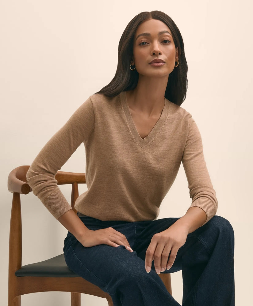 Ultimate Merino Wool V-Neck Sweater | Brooks Brothers online shop