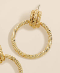 Vintage-Inspired Textured Door Knocker Hoop Earrings | Brooks Brothers on sale