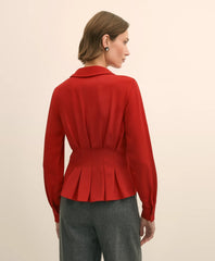 Viscose Peplum Blouse | Brooks Brothers online