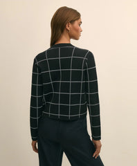 Windowpane Open Cardigan | Brooks Brothers online