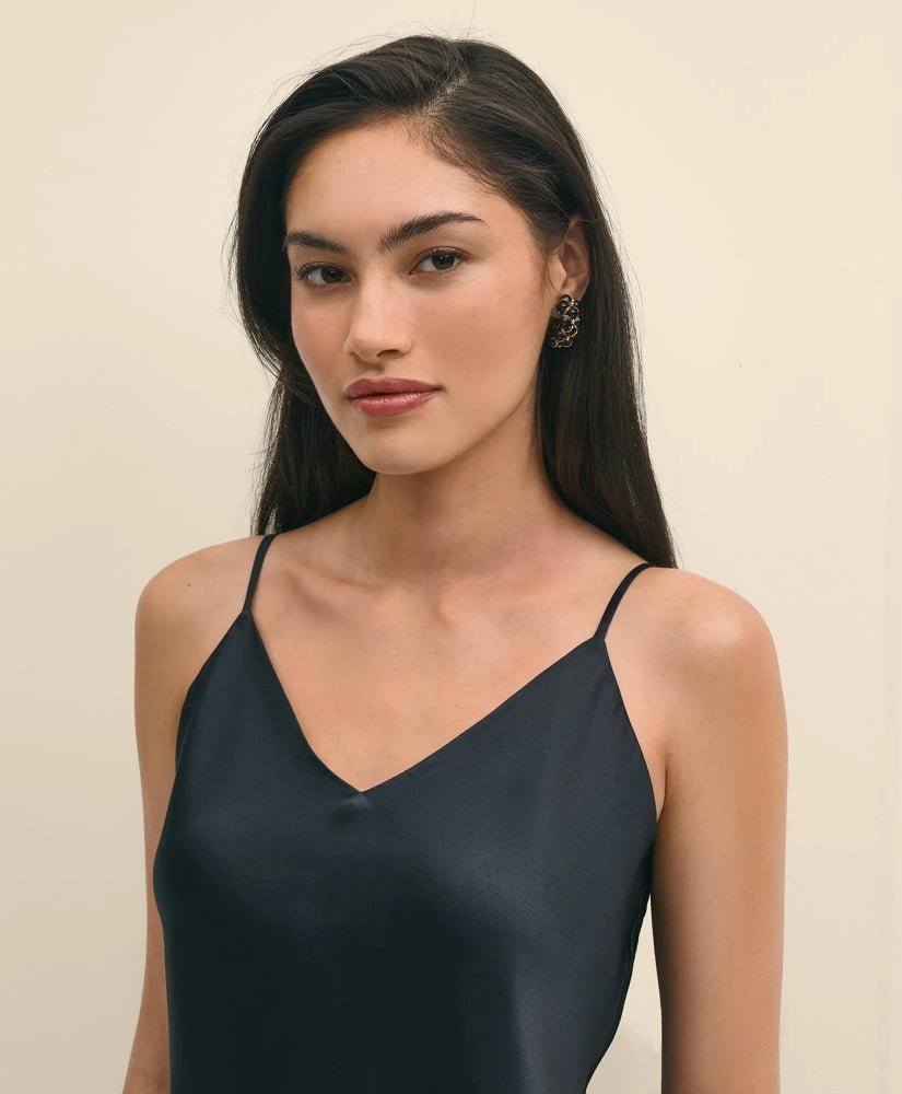 V-Neck Camisole in Washable Silk Charmeuse | Brooks Brothers online shop