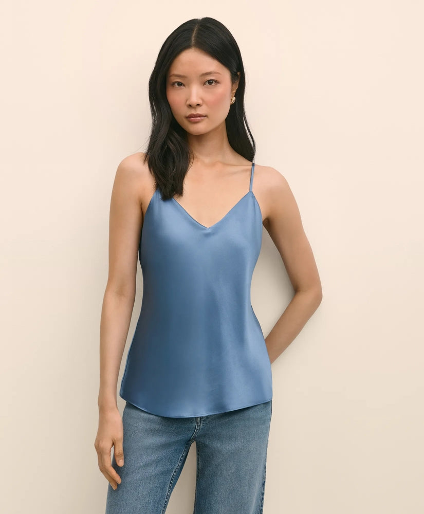 V-Neck Cami in Washable Silk Charmeuse | Brooks Brothers for sale
