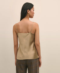 V-Neck Cami in Washable Silk Charmeuse | Brooks Brothers for sale