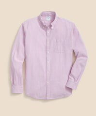 Washed Cotton Seersucker Button-Down Collar, Stripe Sport Shirt | Brooks Brothers cheap