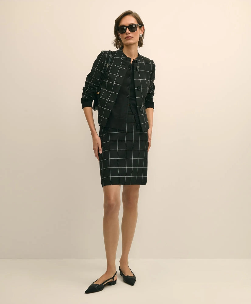 Windowpane Mini Skirt | Brooks Brothers on sale