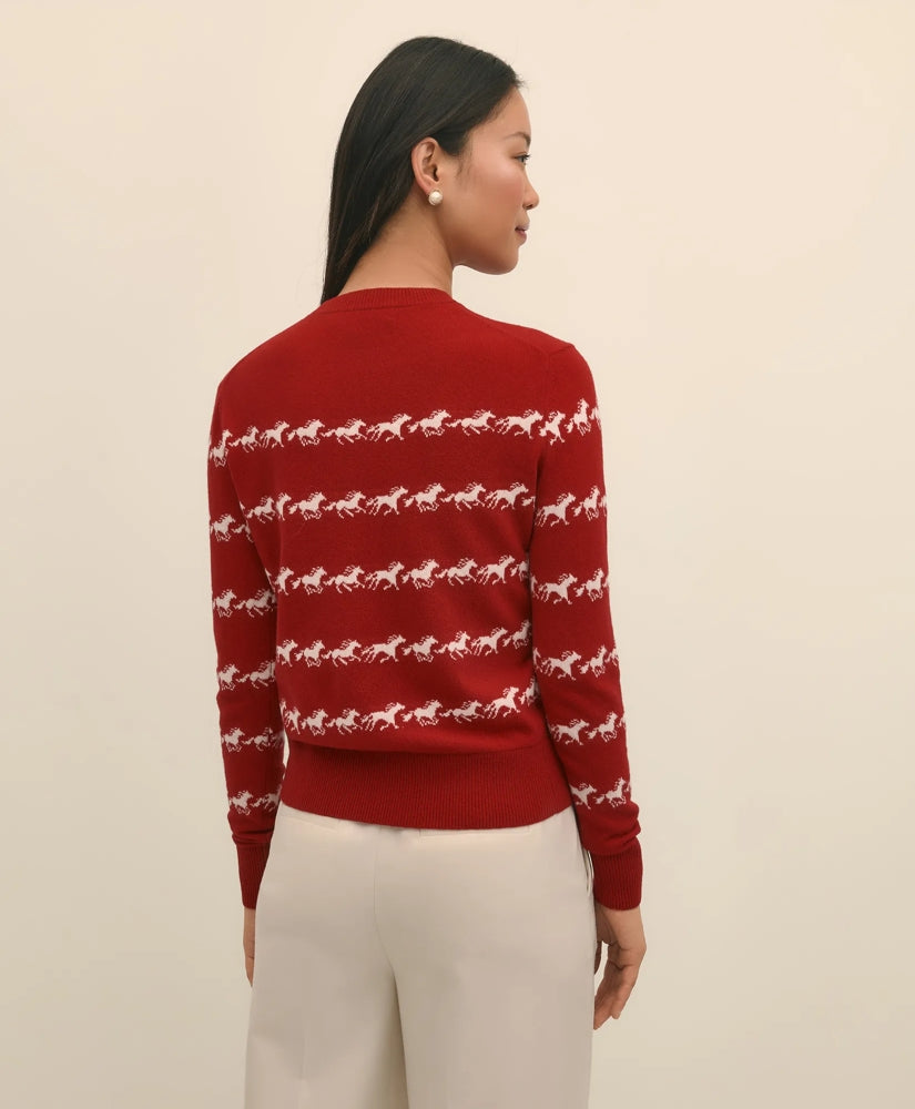 Women's Lunar New Year Merino-Wool-Blend Crewneck Sweater | Brooks Brothers online