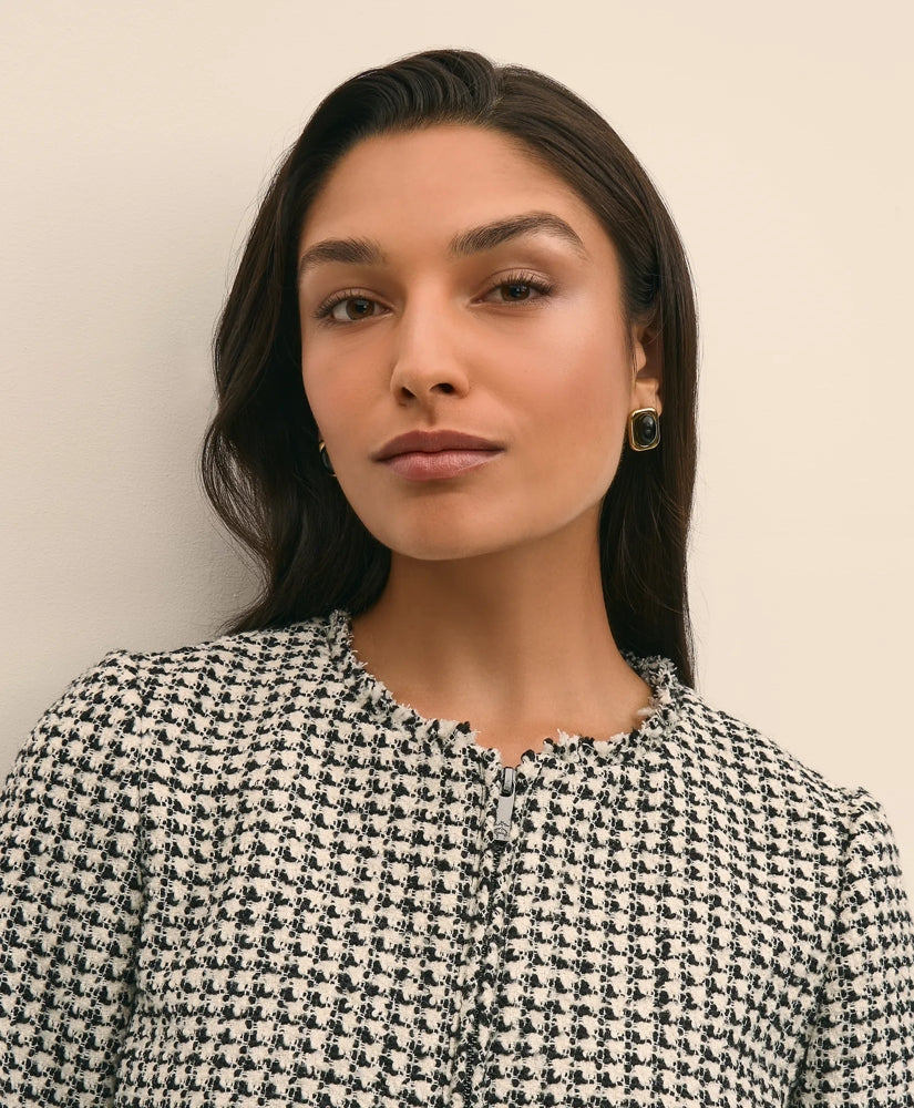 Boucle Zip-Front Jacket | Brooks Brothers online