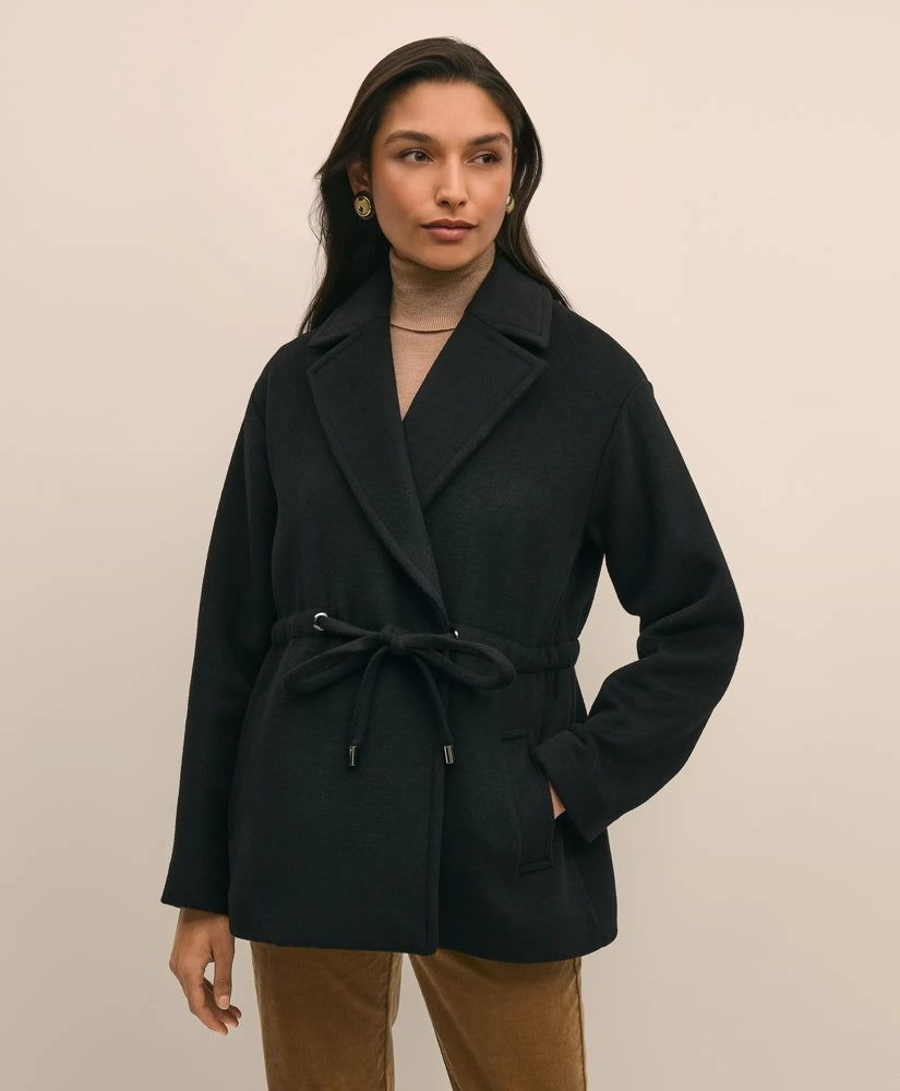 Wool Blend Double-Faced Drawcord Waist Coat | Brooks Brothers discount