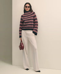 Wool Blend Funnel-Neck Fair Isle Sweater | Brooks Brothers sale