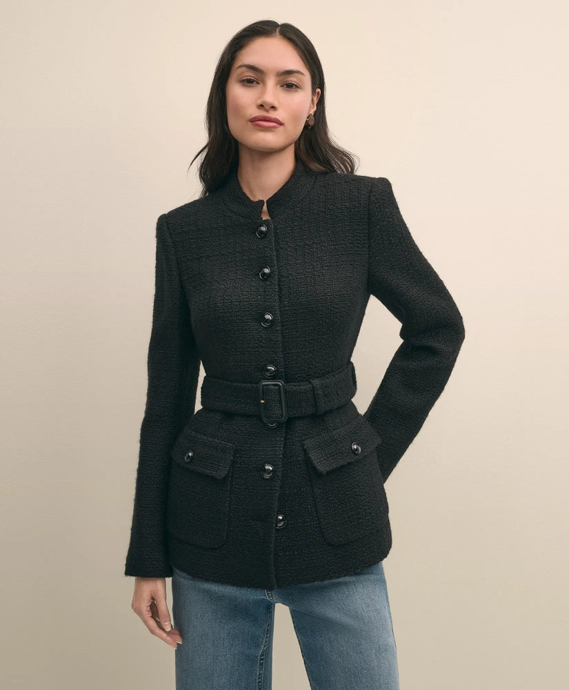 Military Boucle Belted Jacket | Brooks Brothers online