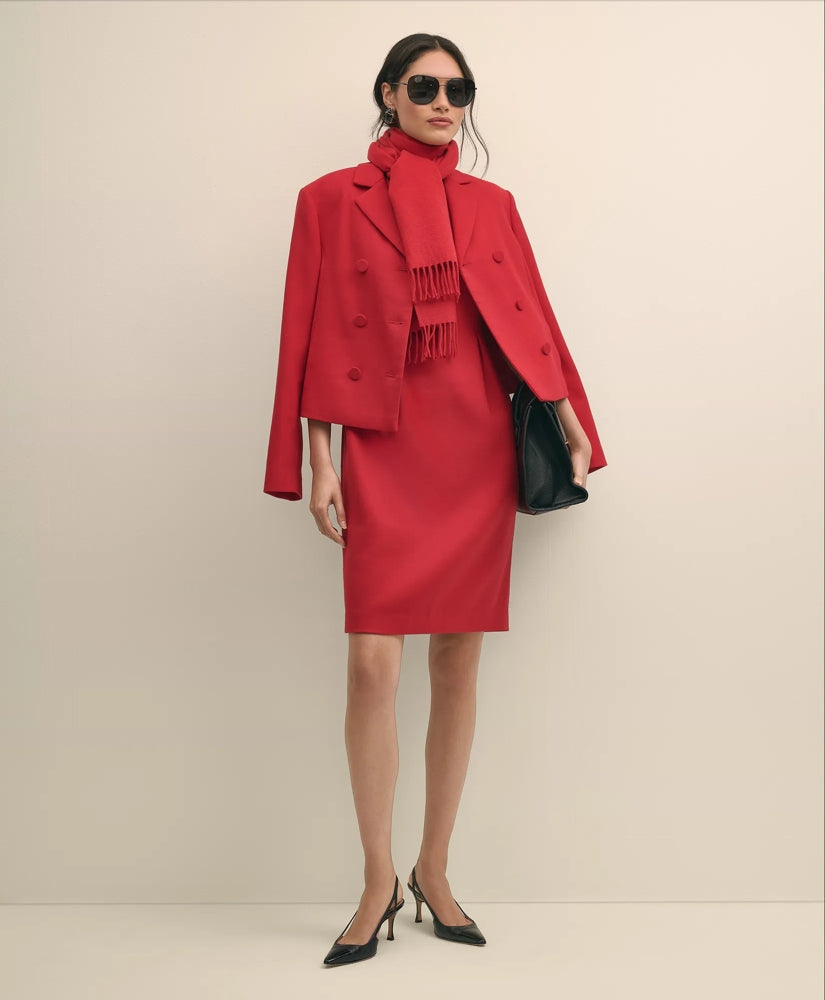 Wool Blend Tulip Sheath Dress | Brooks Brothers for sale