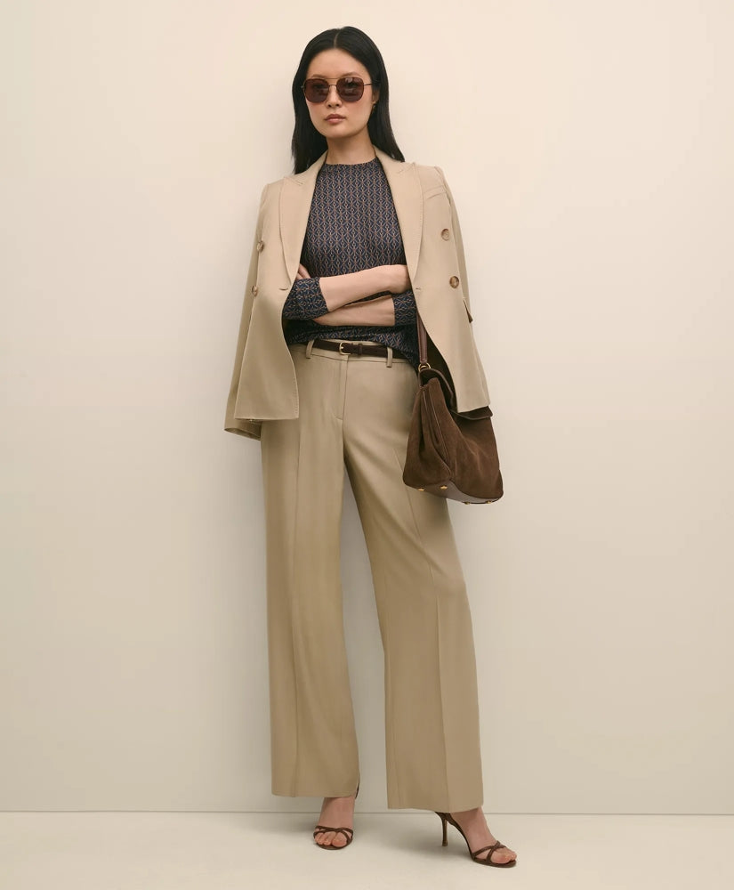 Wool-Blend Wide-Leg Pants | Brooks Brothers cheap