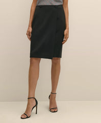 Wool Blend Wrap Skirt | Brooks Brothers online