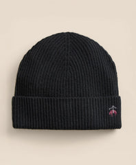 Wool-Cashmere-Blend Ribbed Beanie Hat | Brooks Brothers on sale