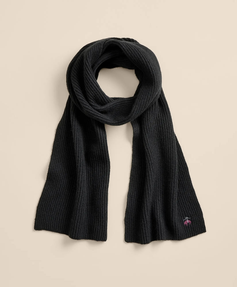 Wool-Cashmere Blend Ribbed Scarf | Brooks Brothers online