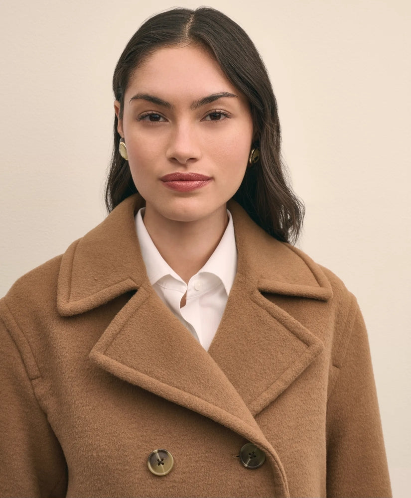 Wool Double-Faced Cropped Peacoat | Brooks Brothers online