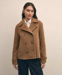 Wool Double-Faced Cropped Peacoat | Brooks Brothers online