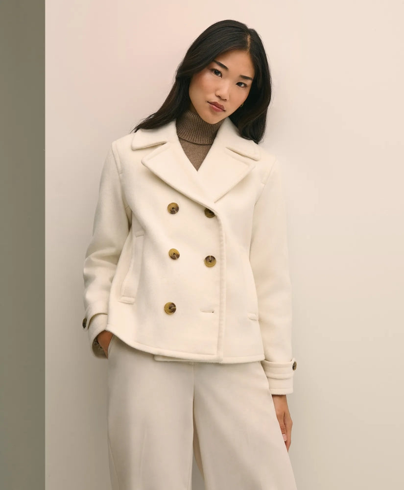Wool Double-Faced Cropped Peacoat | Brooks Brothers sale