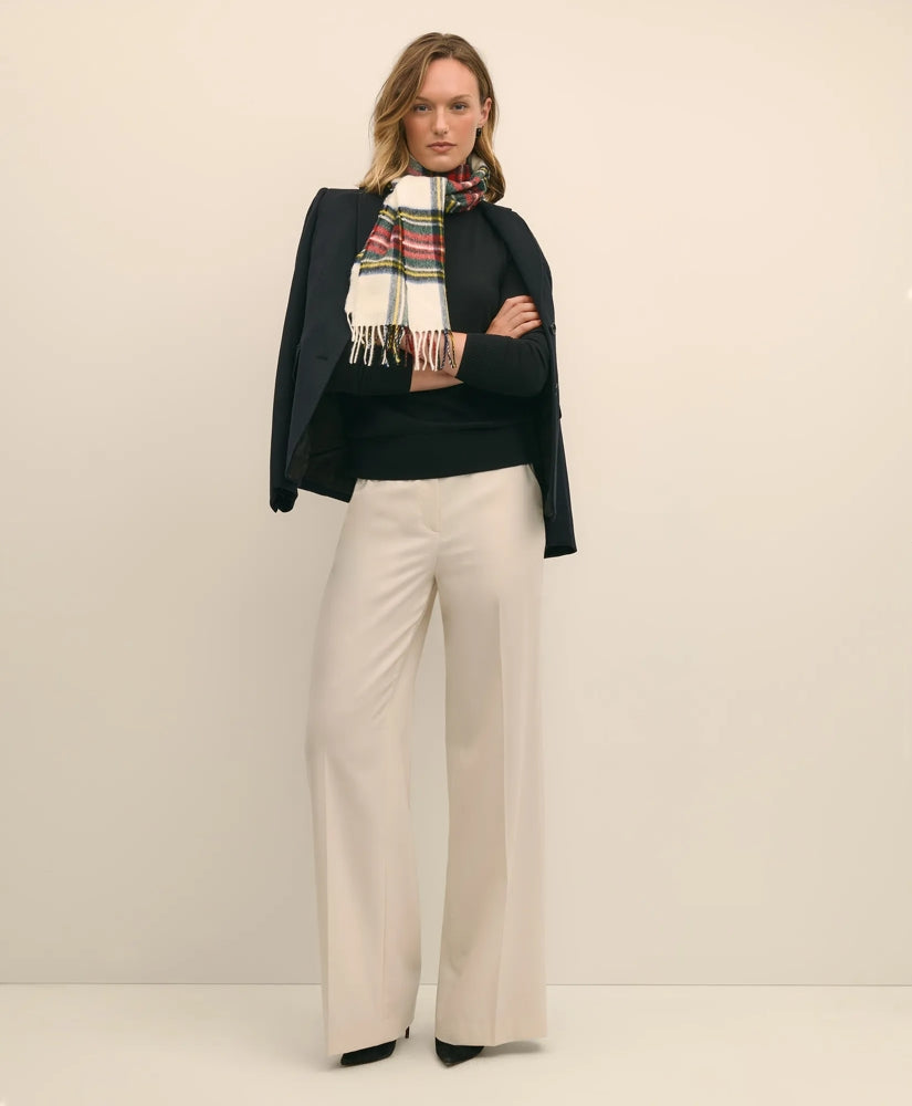 Wool Flannel High Waisted Wide-Leg Pant | Brooks Brothers for sale
