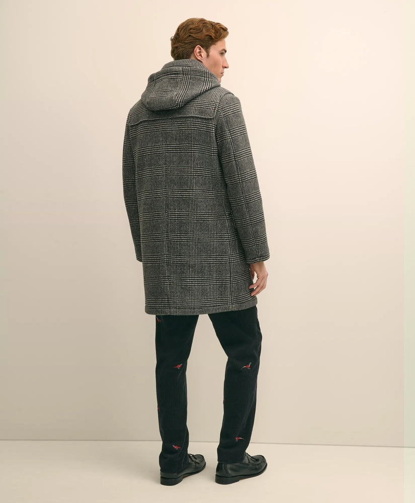 Wool Glen Plaid Duffle Coat | Brooks Brothers online
