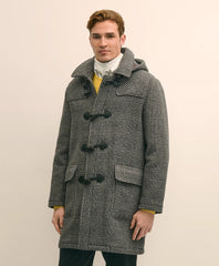 Wool Glen Plaid Duffle Coat | Brooks Brothers online