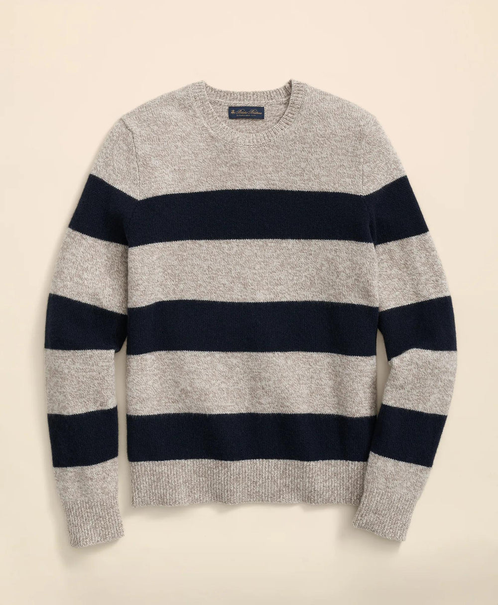 Wool Ragg Stripe Sweater | Brooks Brothers on sale