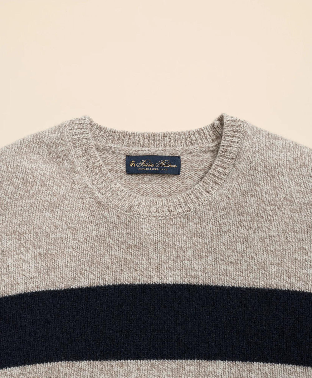 Wool Ragg Stripe Sweater | Brooks Brothers on sale