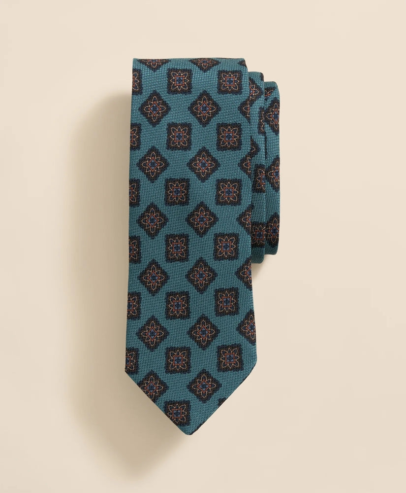 Wool-Silk Square Flower Medallion Tie | Brooks Brothers sale