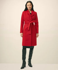 Wrap Coat in Water-Repellent Brushed-Twill Wool | Brooks Brothers on sale