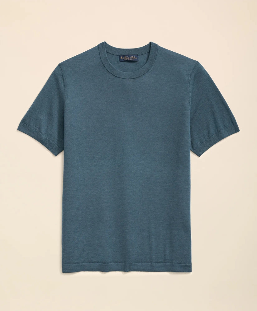 Lightweight Luxe All-Season Sweater, Short Sleeve Crewneck | Brooks Brothers online