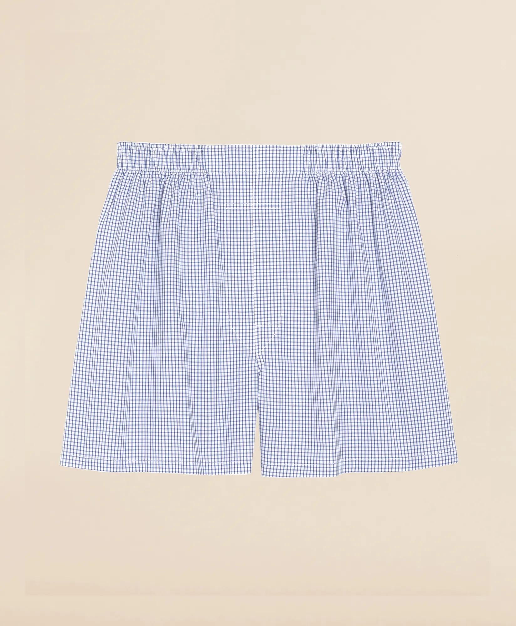 Cotton Broadcloth Small Check Boxers | Brooks Brothers discount